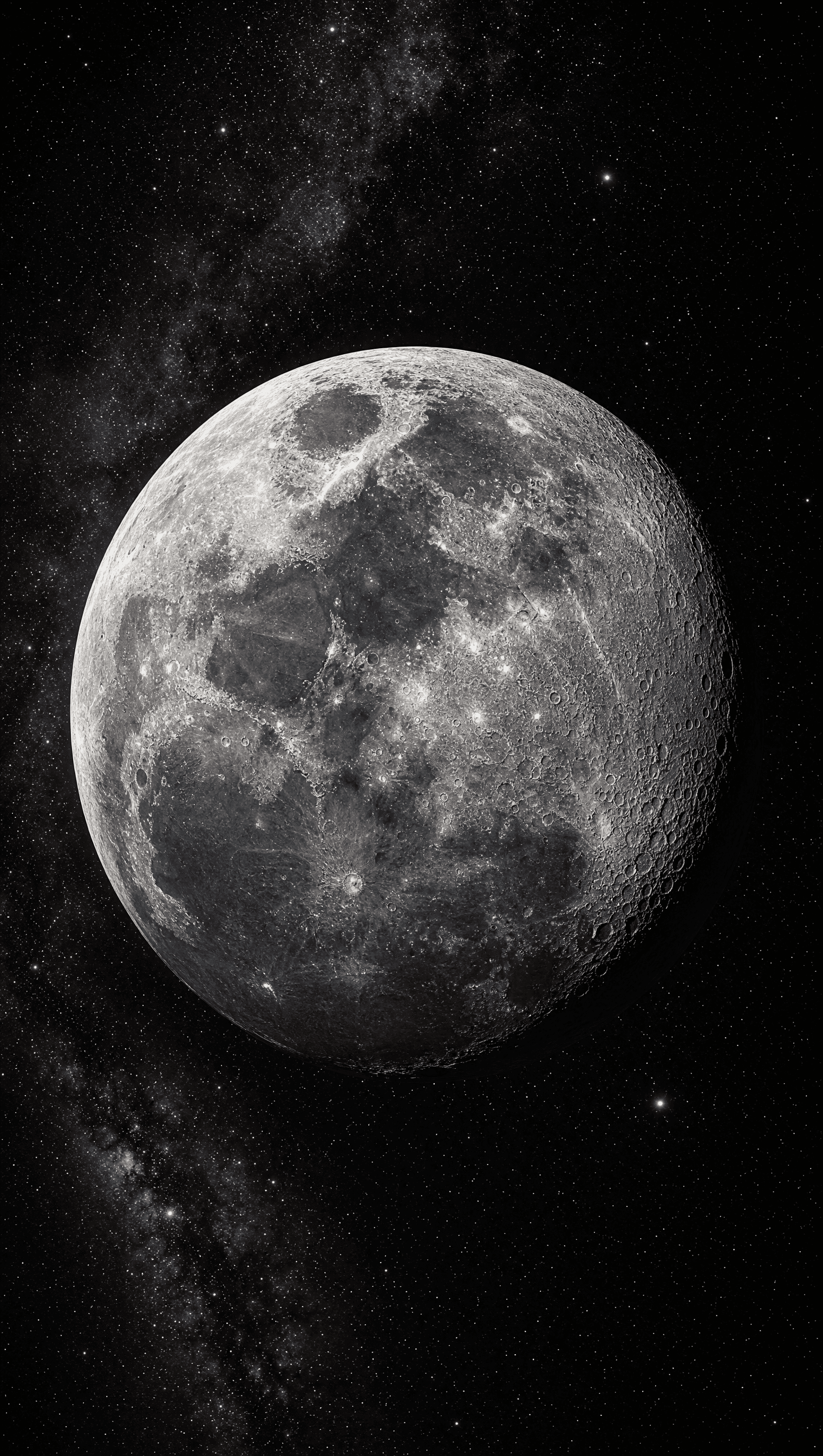 The Moon rotating slowly in deep space — the measure the sky keeps returning to.